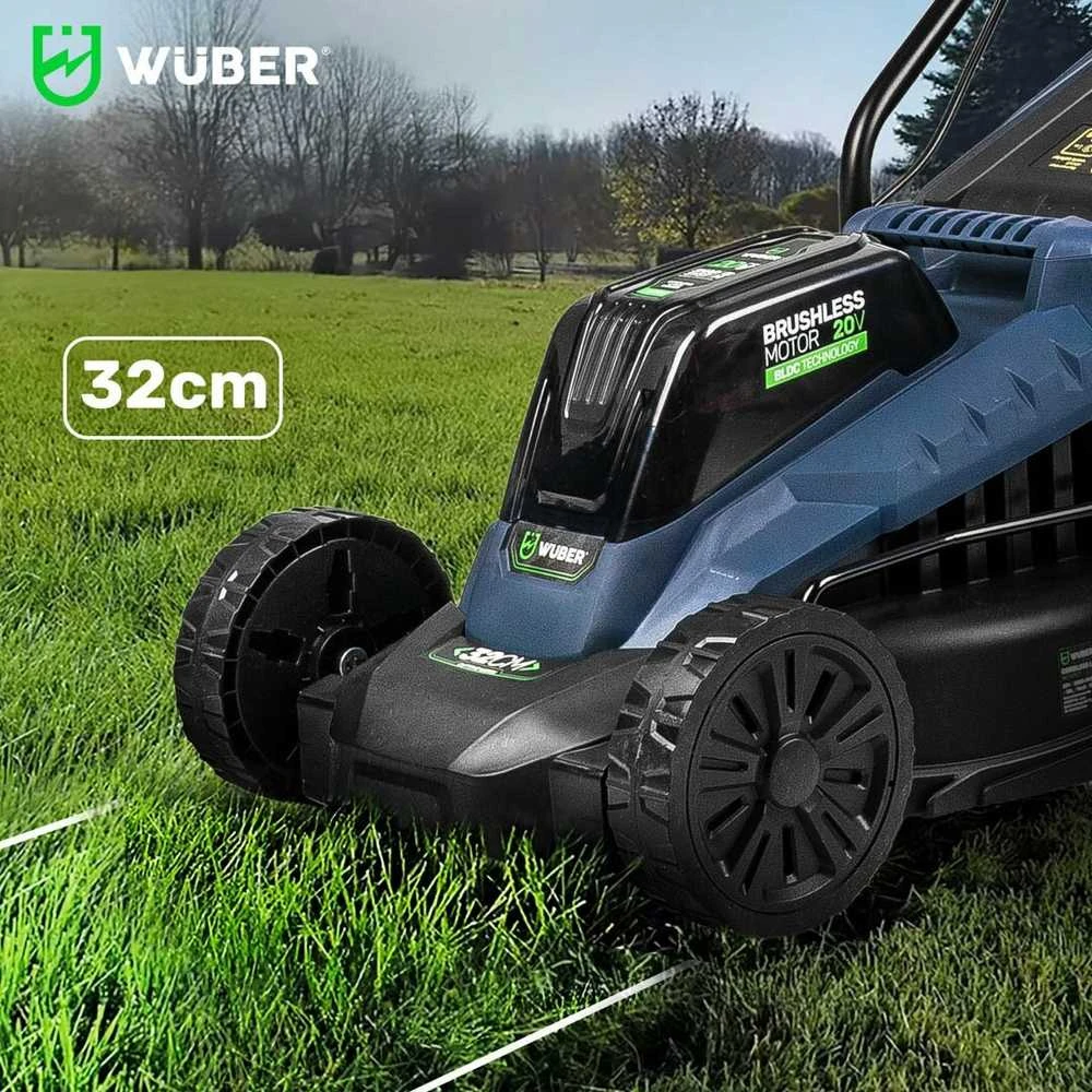 Akumuliatorinė vejapjovė Wuber W04801, 32 cm; 20 V; su akumuliatoriumi ir įkrovikliu