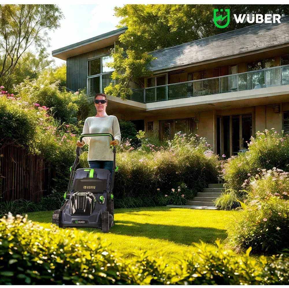 Akumuliatorinė vejapjovė Wuber W04802, 38 cm; 40 V; su 2 akumuliatoriais ir įkrovikliu