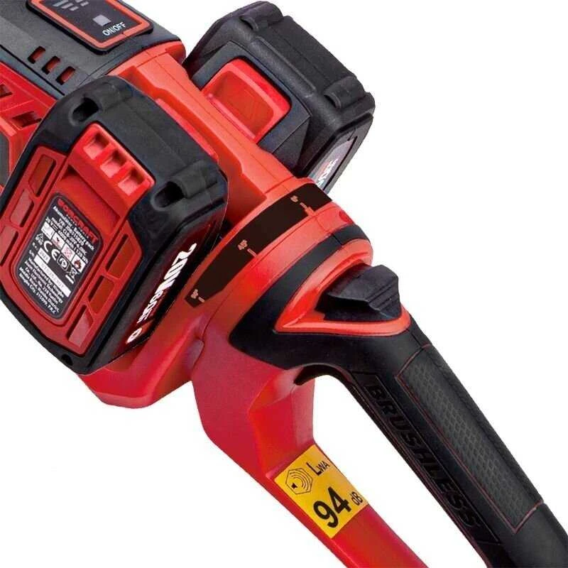 Akumuliatorinės gyvatvorių žirklės Worcraft 40V (20V + 20V) LI-ION