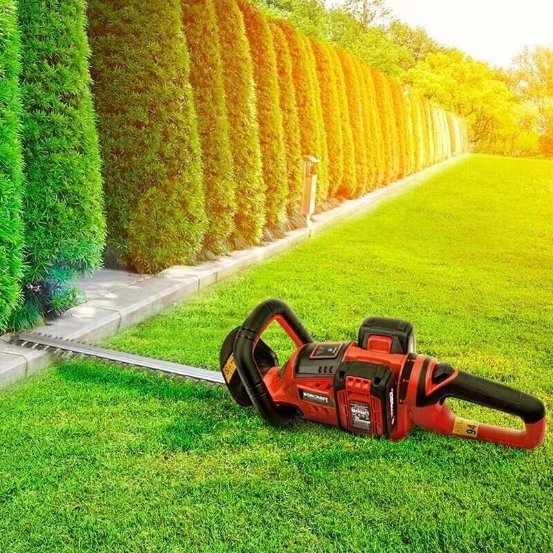 Akumuliatorinės gyvatvorių žirklės Worcraft 40V (20V + 20V) LI-ION