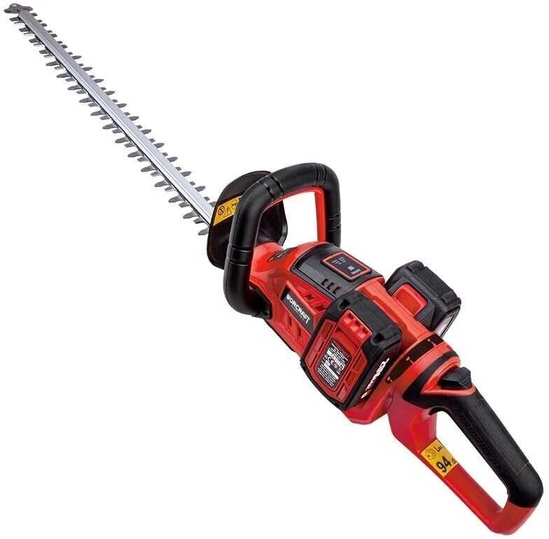 Akumuliatorinės gyvatvorių žirklės Worcraft 40V (20V + 20V) LI-ION