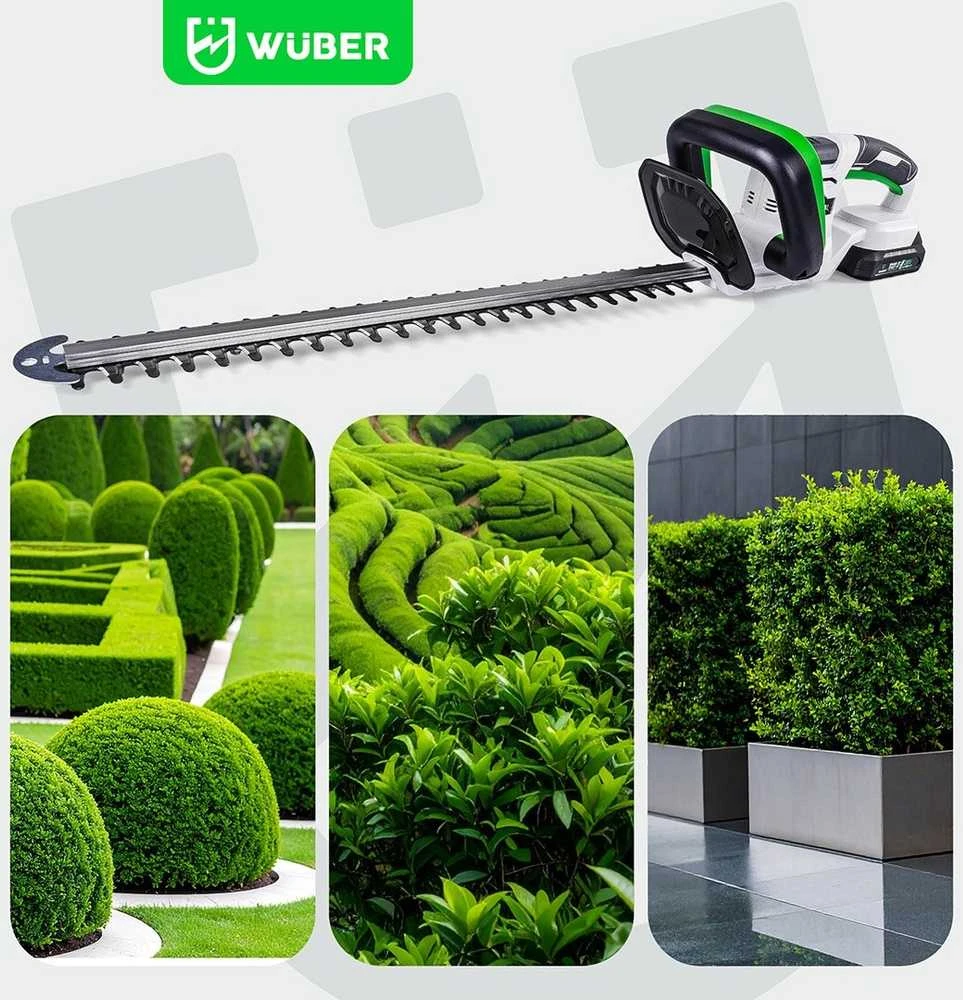 Akumuliatorinės gyvatvorių žirklės Wuber W04330, 51cm, su 2,0 Ah baterija ir įkrovikliu