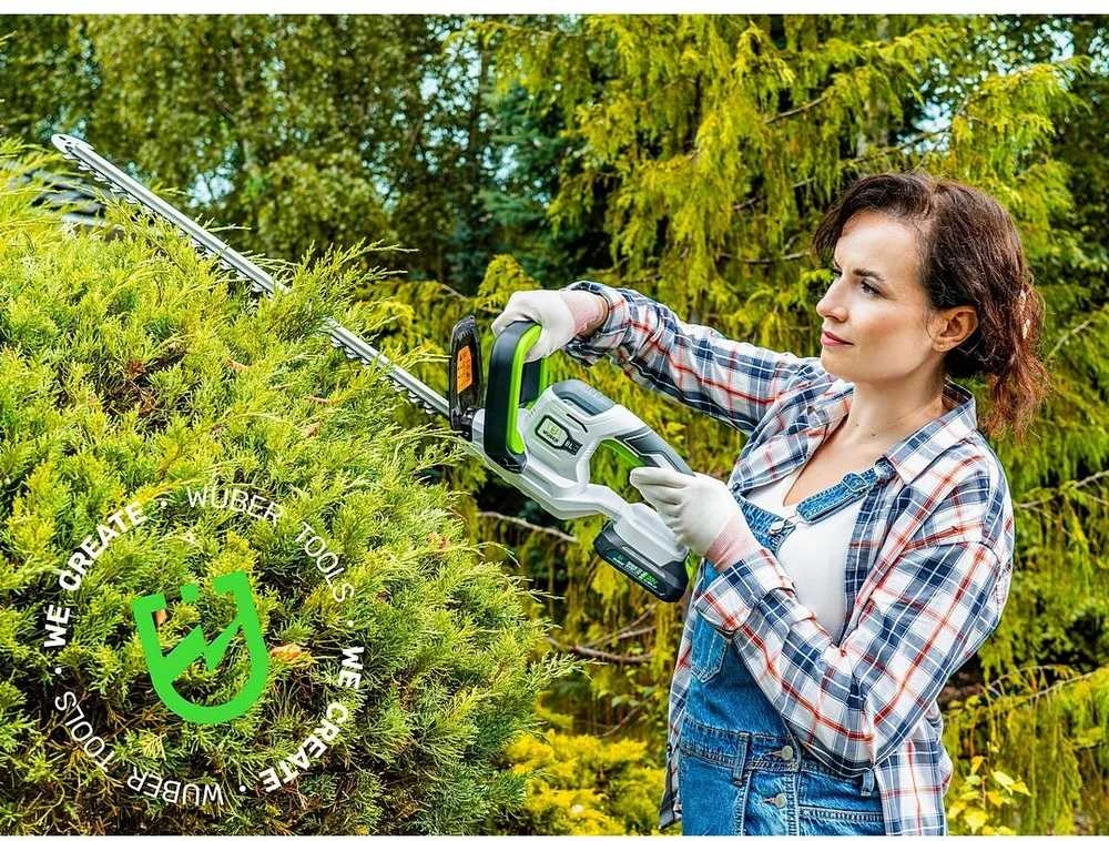 Akumuliatorinės gyvatvorių žirklės Wuber W04330, 51cm, su 2,0 Ah baterija ir įkrovikliu