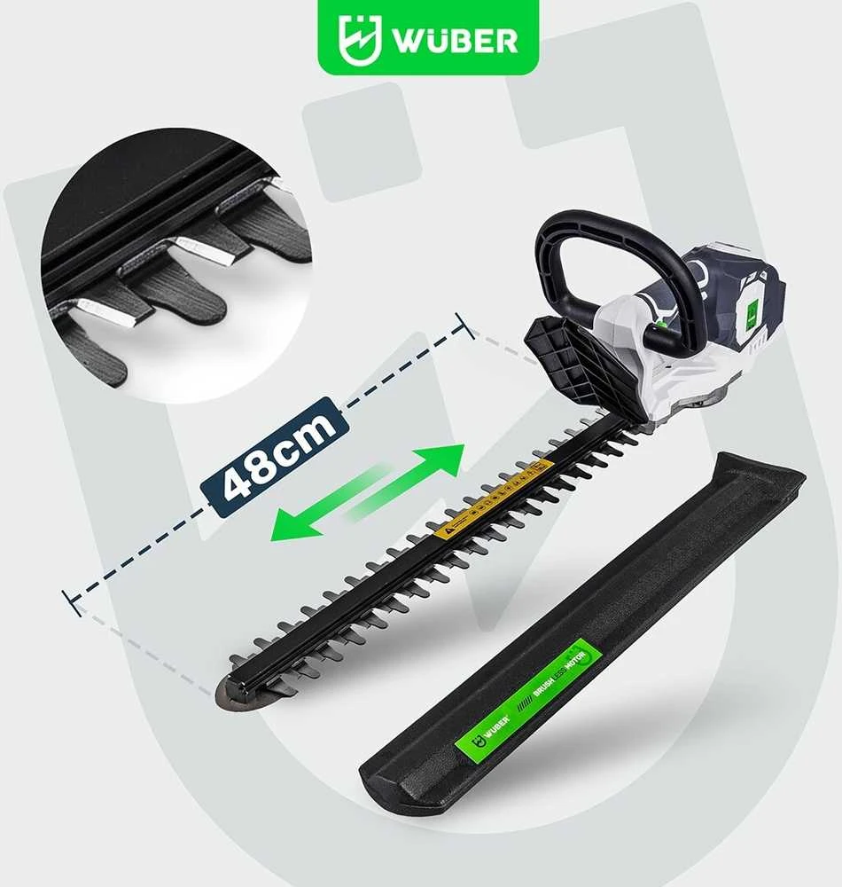 Akumuliatorinės gyvatvorių žirklės Wuber W04331, 48cm