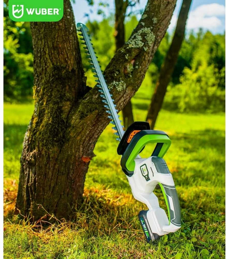 Akumuliatorinės gyvatvorių žirklės Wuber W04330, 51cm, su 2,0 Ah baterija ir įkrovikliu