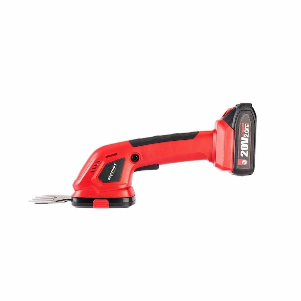 Akumuliatorinės žolės/gyvatvorių žirklės Worcraft, 20V Li-ion