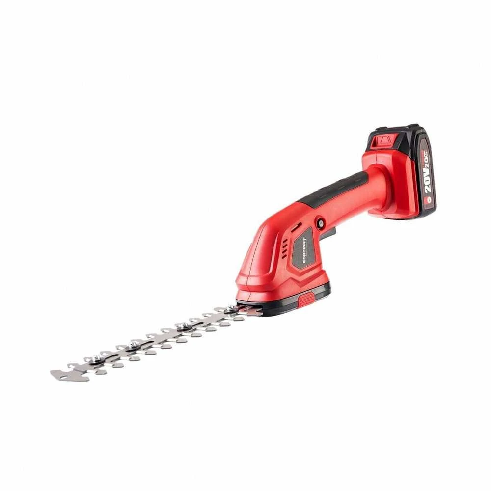 Akumuliatorinės žolės/gyvatvorių žirklės Worcraft, 20V Li-ion