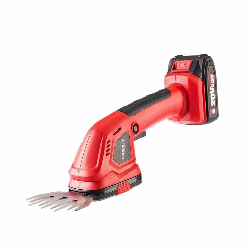 Akumuliatorinės žolės/gyvatvorių žirklės Worcraft, 20V Li-ion