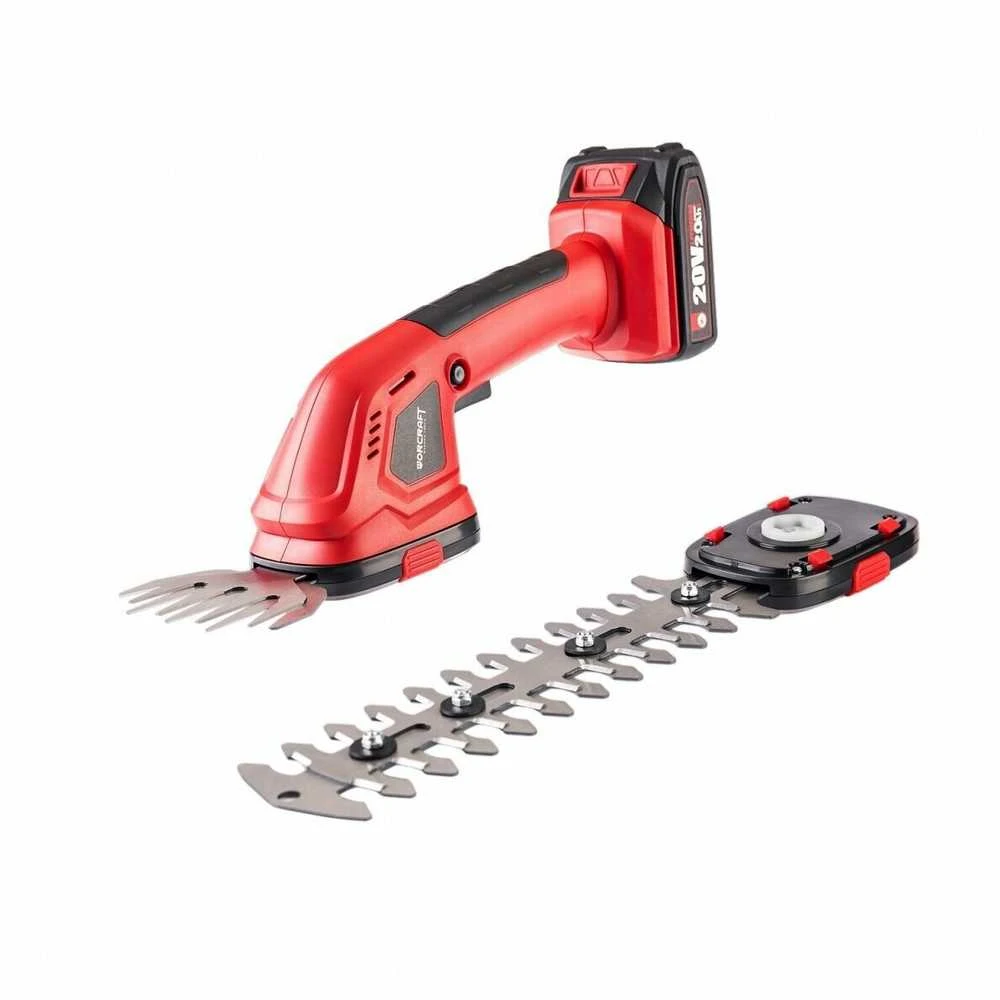 Akumuliatorinės žolės/gyvatvorių žirklės Worcraft, 20V Li-ion