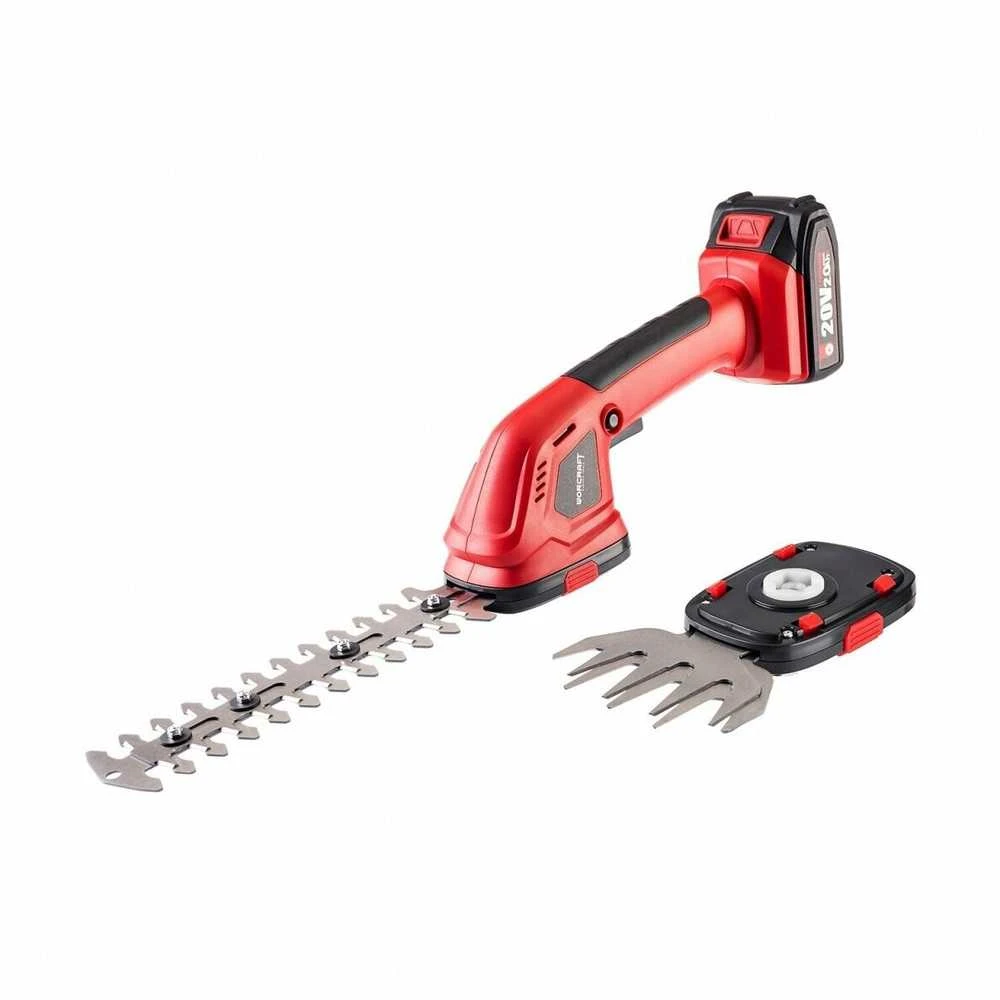 Akumuliatorinės žolės/gyvatvorių žirklės Worcraft, 20V Li-ion