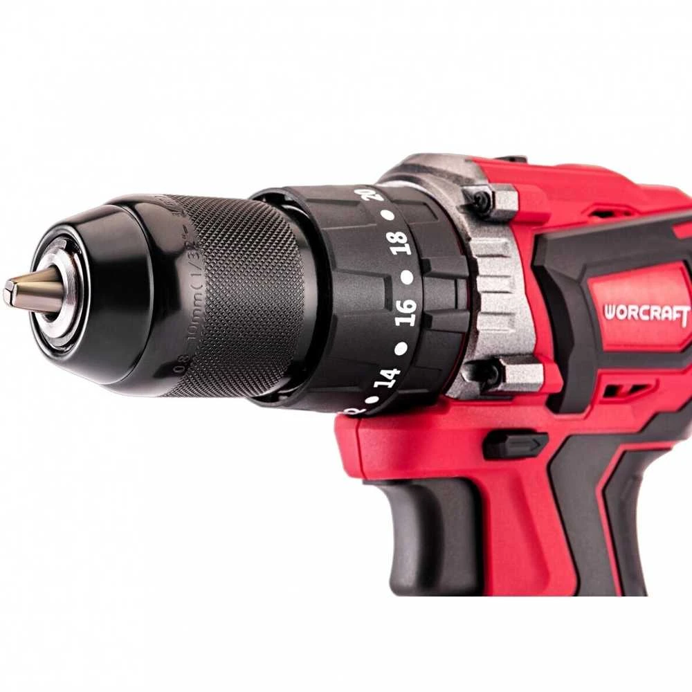 Akumuliatorinio suktuvo ir smūginio suktuvo rinkinys Worcraft 20V LI-ION (XCUBE dėžė)