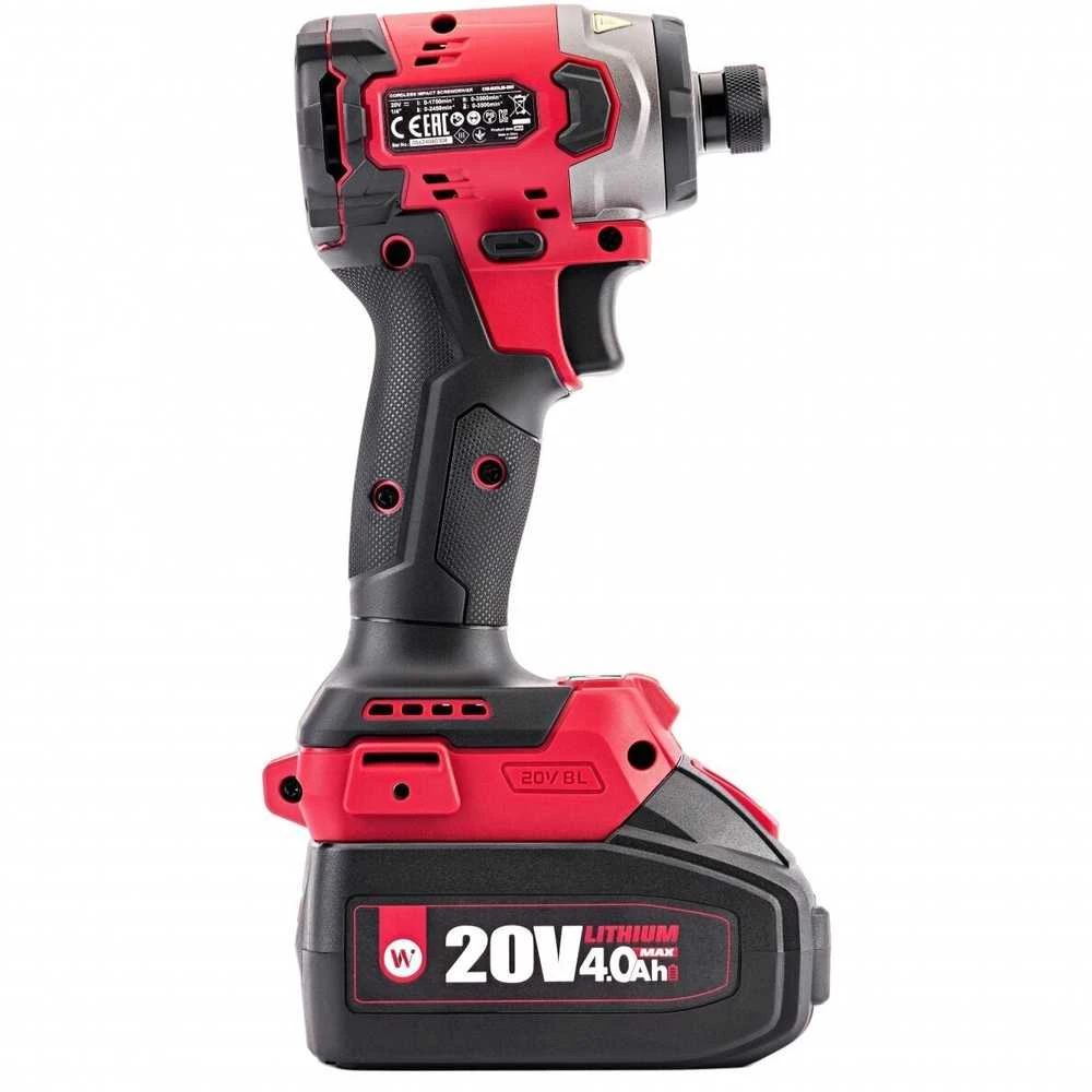 Akumuliatorinio suktuvo ir smūginio suktuvo rinkinys Worcraft 20V LI-ION (XCUBE dėžė)