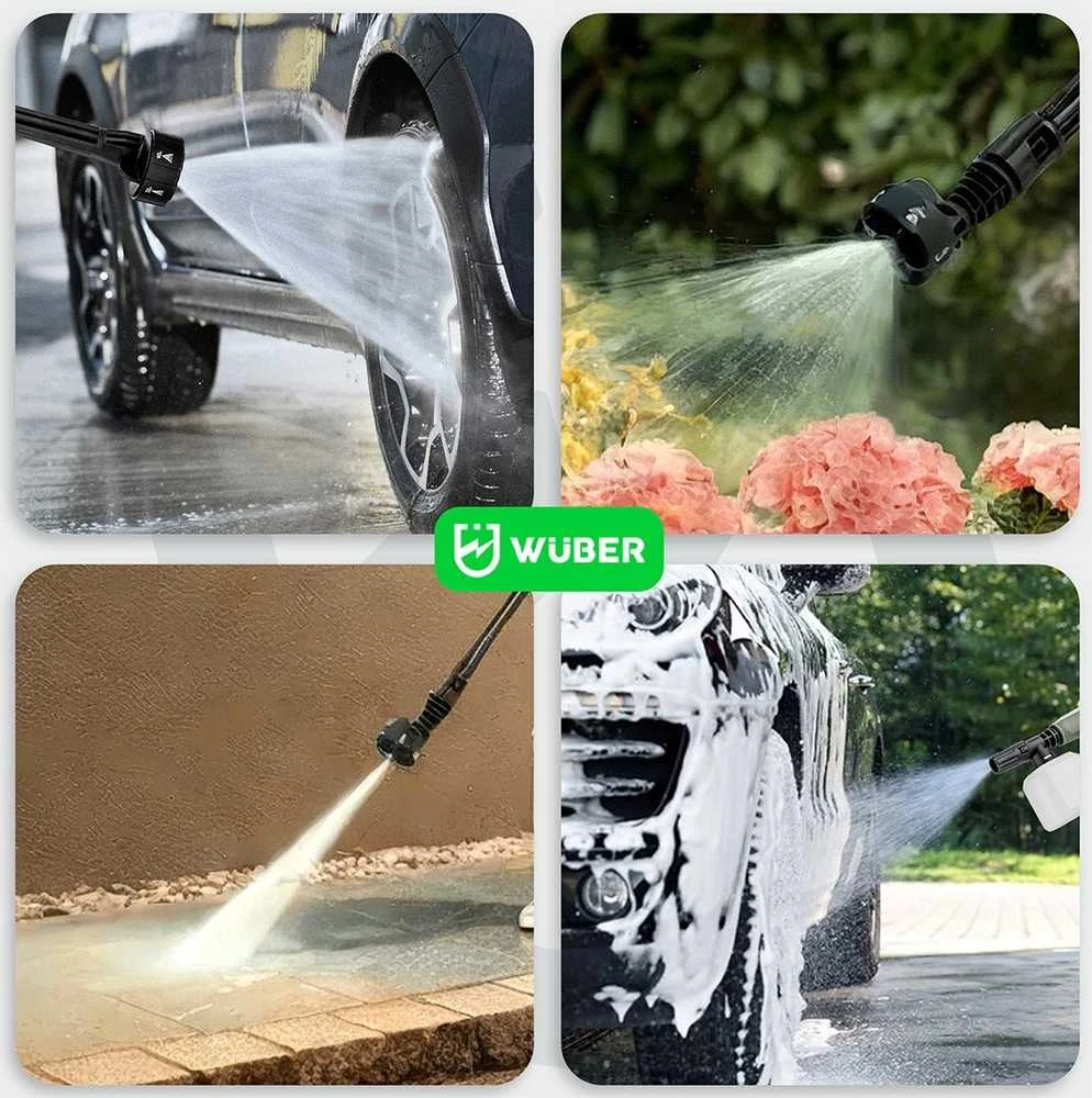 Akumuliatorinis aukšto slėgio plovimo įrenginys Wuber W04322 su 2,0Ah baterija
