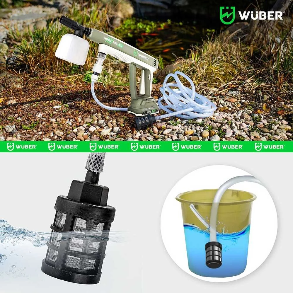 Akumuliatorinis aukšto slėgio plovimo įrenginys Wuber W04322 su 2,0Ah baterija