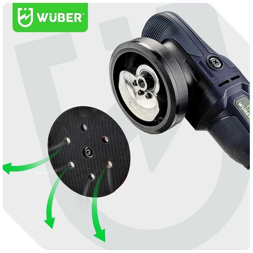 Akumuliatorinis ekscentrinis poliruoklis Wuber W04210, 20V, 150mm, be akumuliatoriaus