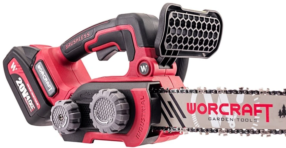 Akumuliatorinis grandininis pjūklas WORCRAFT 20V LI-ION