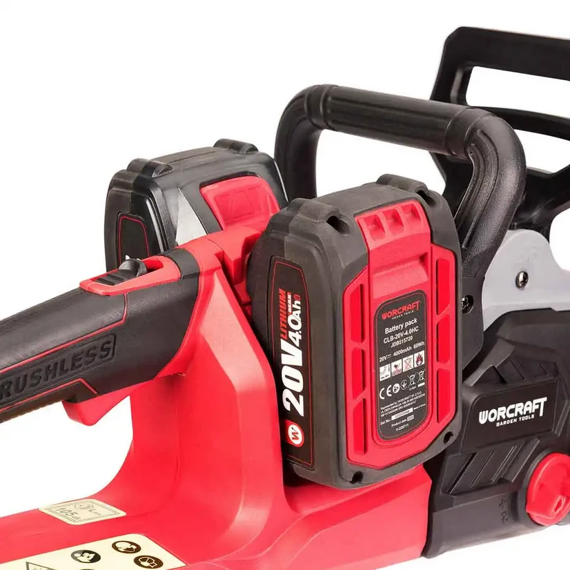 Akumuliatorinis grandininis pjūklas Worcraft 40V (20V+20V) LI-ION