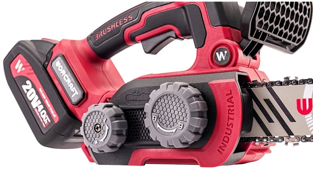 Akumuliatorinis grandininis pjūklas WORCRAFT 20V LI-ION