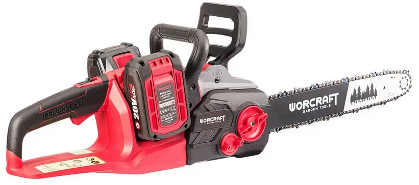 Akumuliatorinis grandininis pjūklas Worcraft 40V (20V+20V) LI-ION