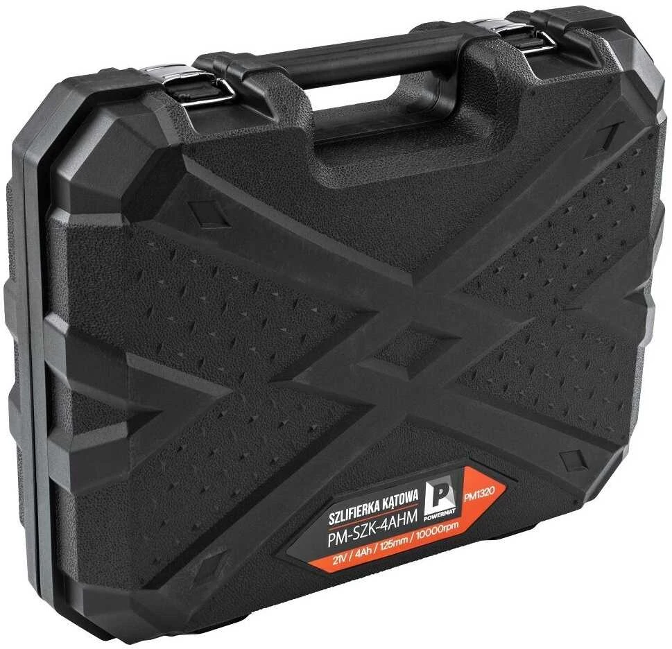 Akumuliatorinis kampinis šlifuoklis PowerMat, 21V Li-ion 125mm