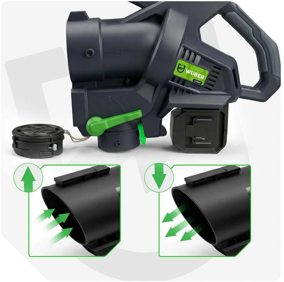 Akumuliatorinis lapų pūstuvas/siurblys Wuber W04403, 40V, be akumuliatorių