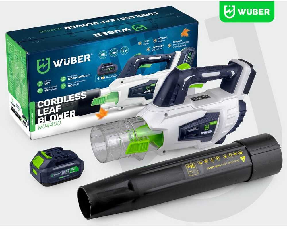 Akumuliatorinis lapų pūstuvas Wuber W04400 su baterija ir įkrovikliu