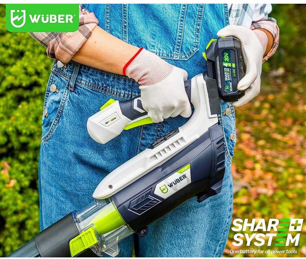Akumuliatorinis lapų pūstuvas Wuber W04401 su baterija ir įkrovikliu