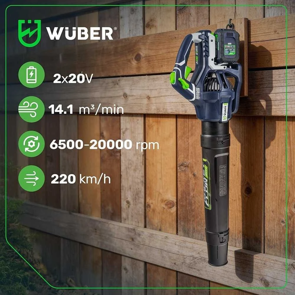 Akumuliatorinis lapų pūstuvas Wuber W04402, 40V, be akumuliatorių