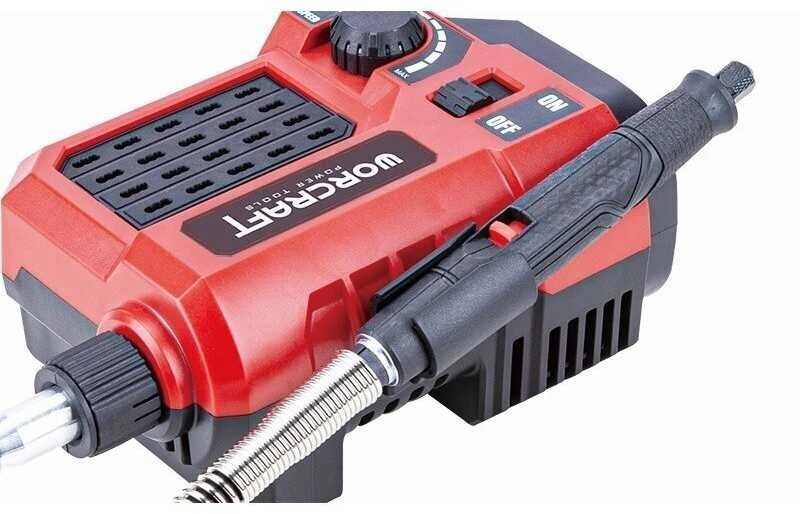 Akumuliatorinis mini tiesinis šlifuoklis su priedais Worcraft 20V LI-ION
