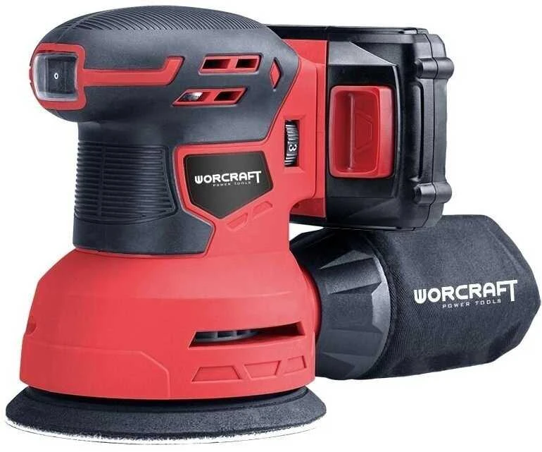 Worcraft akumuliatorinis šlifuoklis su dulkių maišeliu