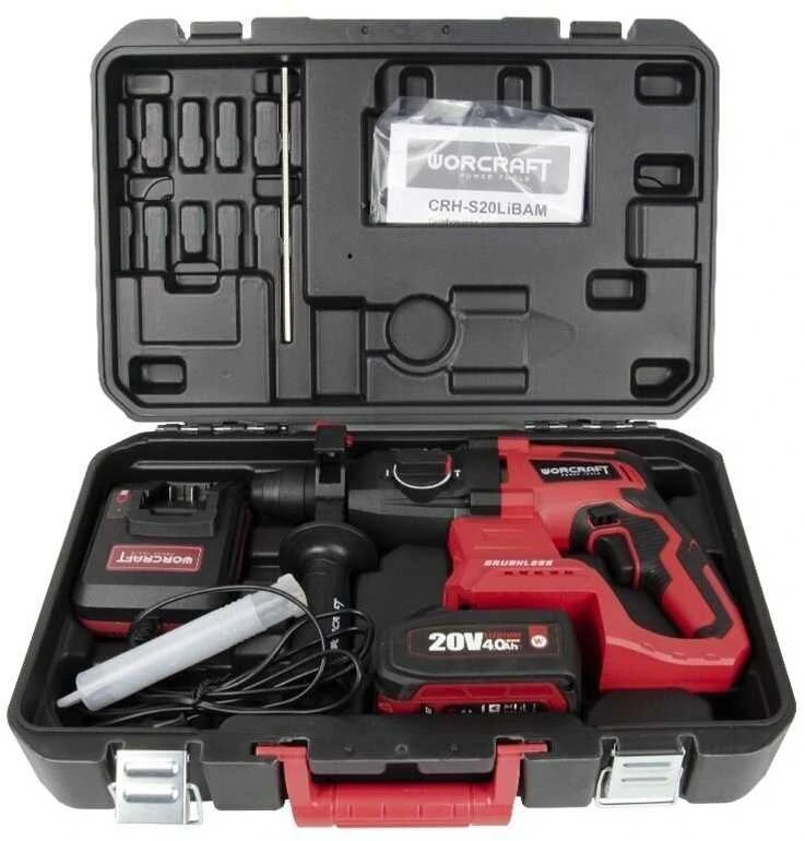 Akumuliatorinis perforatorius WORCRAFT 20V Li-ion, 4.0Ah