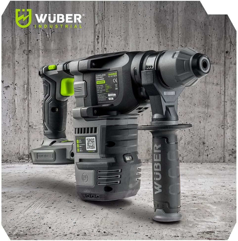 Akumuliatorinis perforatorius Wuber 20V, SDS-plus 2,8 J (be akumuliatoriaus ir įkroviklio)