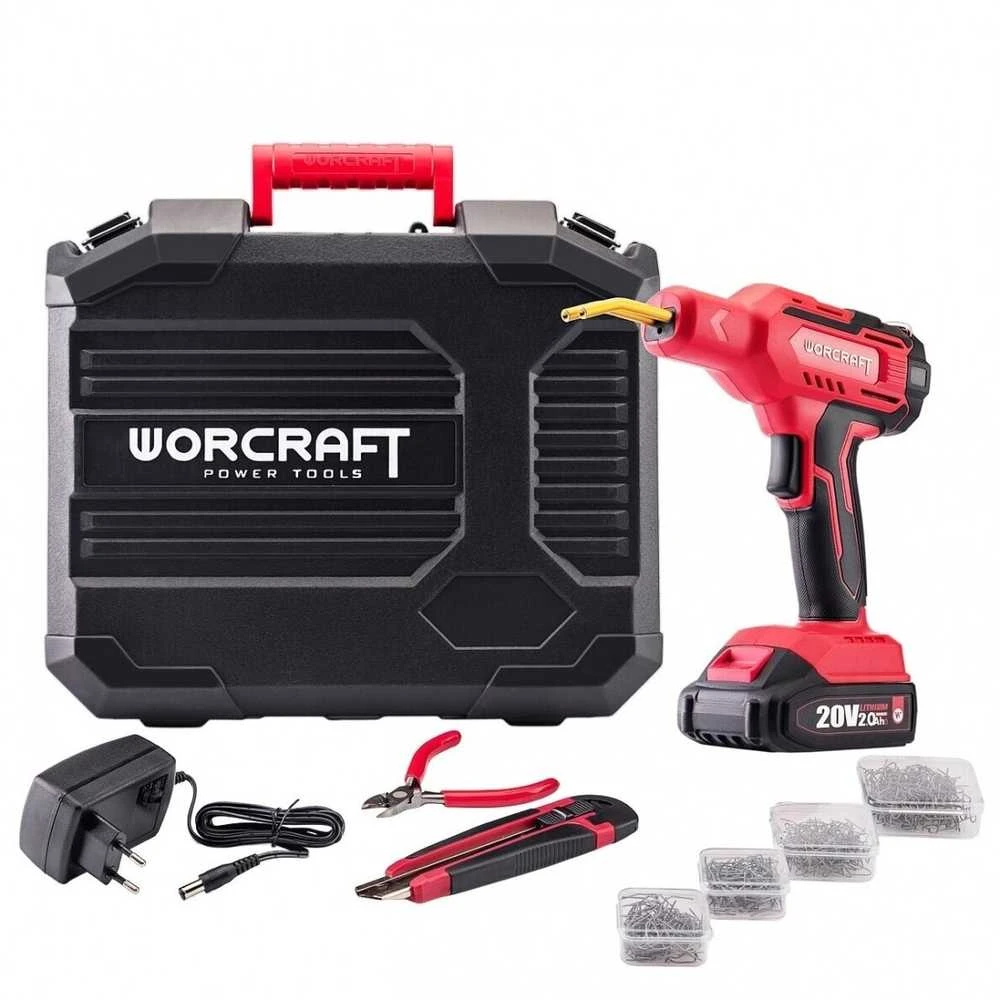 Akumuliatorinis plastiko suvirinimo aparatas Worcraft CPW-S20Li su akumuliatoriumi ir įkrovikliu