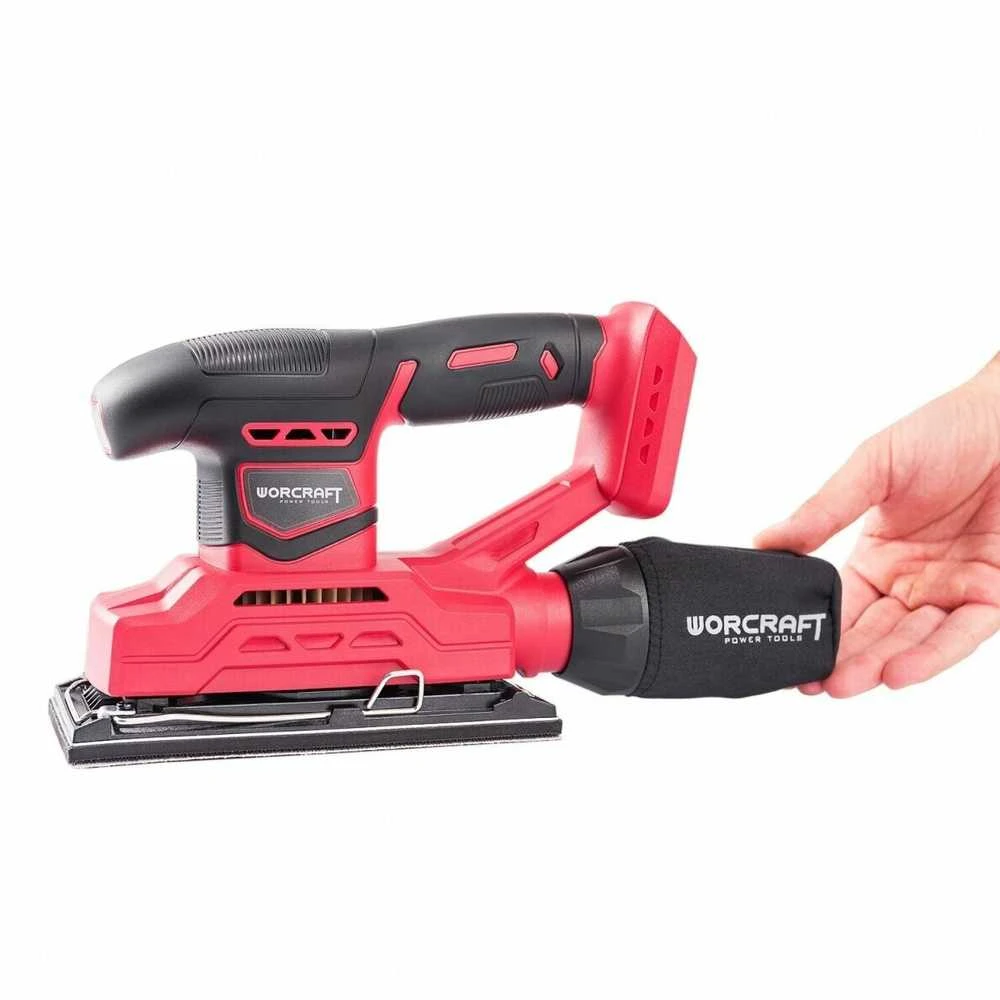 Akumuliatorinis plokštuminis šlifuoklis WORCRAFT 20V LI-ION
