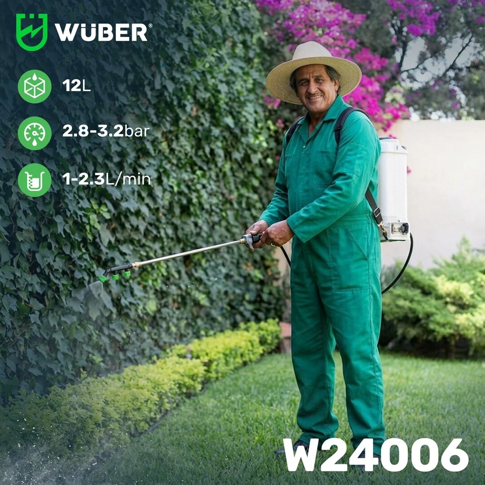 Akumuliatorinis purkštuvas Wuber W24006, 12 l, su maišytuvu