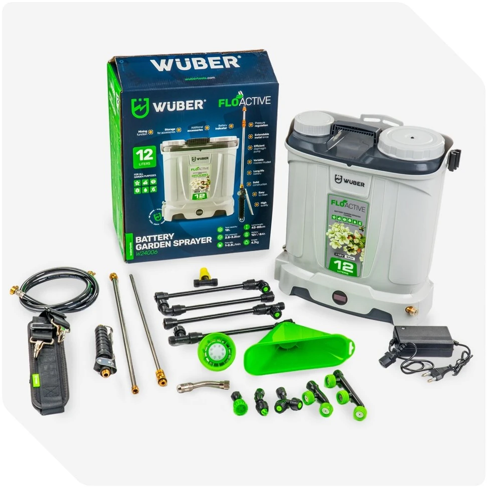 Akumuliatorinis purkštuvas Wuber W24006, 12 l, su maišytuvu
