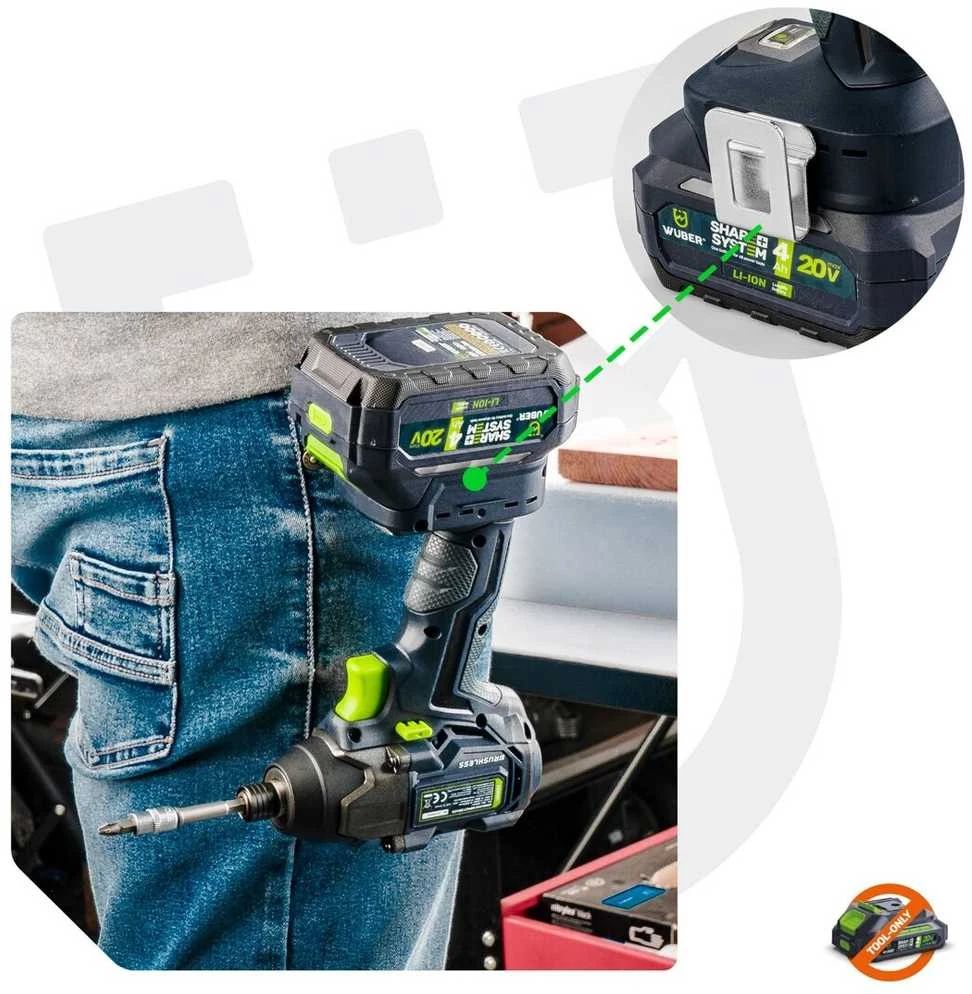 Akumuliatorinis smūginis suktuvas Wuber W04522, 1/4" 20V, be akumuliatoriaus ir įkroviklio