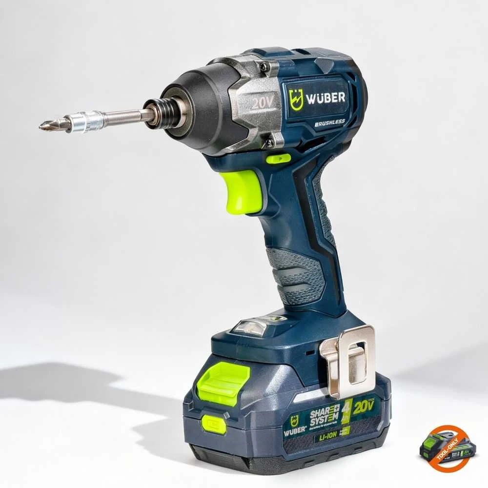Akumuliatorinis smūginis suktuvas Wuber W04522, 1/4" 20V, be akumuliatoriaus ir įkroviklio