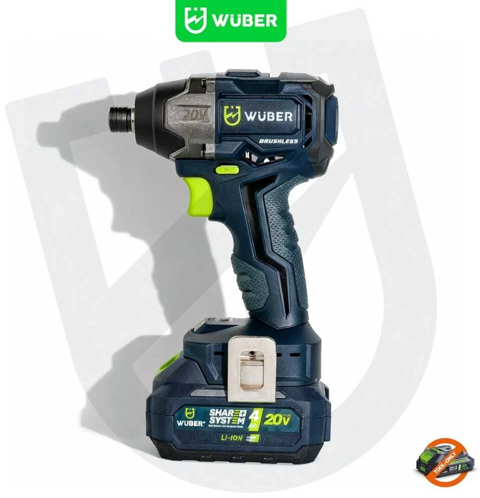 Akumuliatorinis smūginis suktuvas Wuber W04522, 1/4" 20V, be akumuliatoriaus ir įkroviklio
