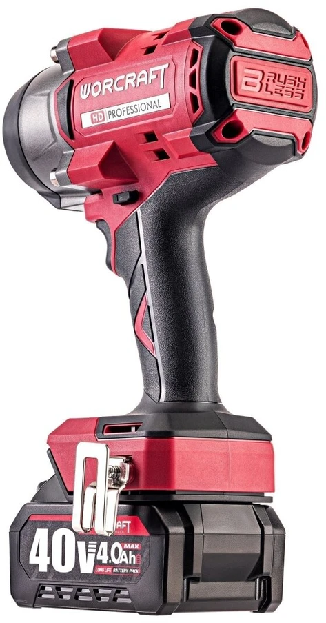Akumuliatorinis smūginis veržliasukis WORCRAFT 3/4'' 2600Nm 40V LI-ION (pl.dėž.)