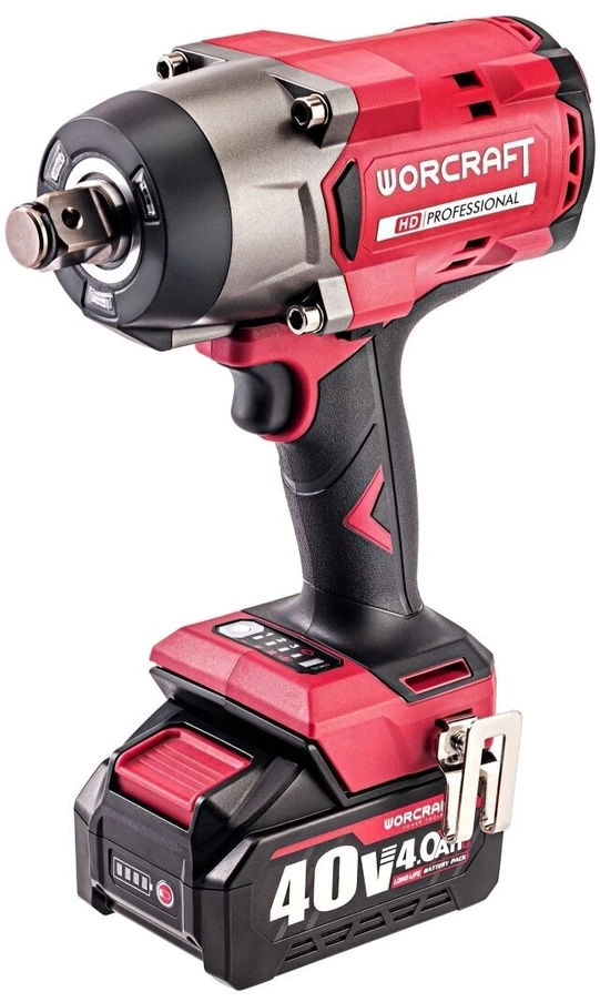 Akumuliatorinis smūginis veržliasukis WORCRAFT 3/4'' 2600Nm 40V LI-ION (pl.dėž.)