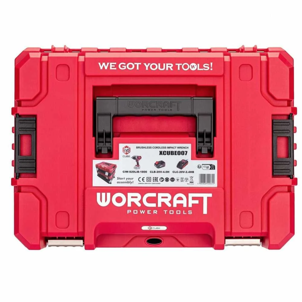 Akumuliatorinis smūginis veržliasukis Worcraft 3/4'' 1800Nm 20V LI-ION (XCUBE dėžė)