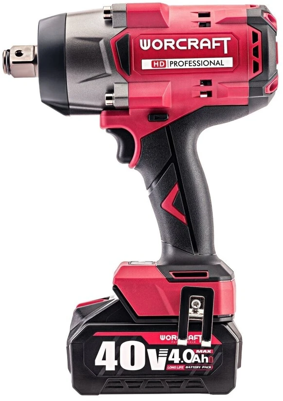 Akumuliatorinis smūginis veržliasukis WORCRAFT 3/4'' 2600Nm 40V LI-ION (pl.dėž.)