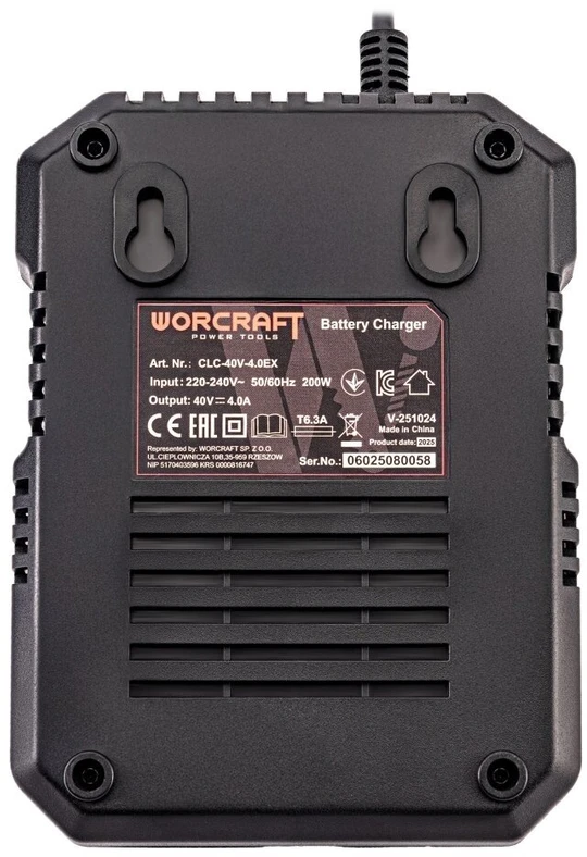 Akumuliatorinis smūginis veržliasukis WORCRAFT 3/4'' 2600Nm 40V LI-ION (pl.dėž.)