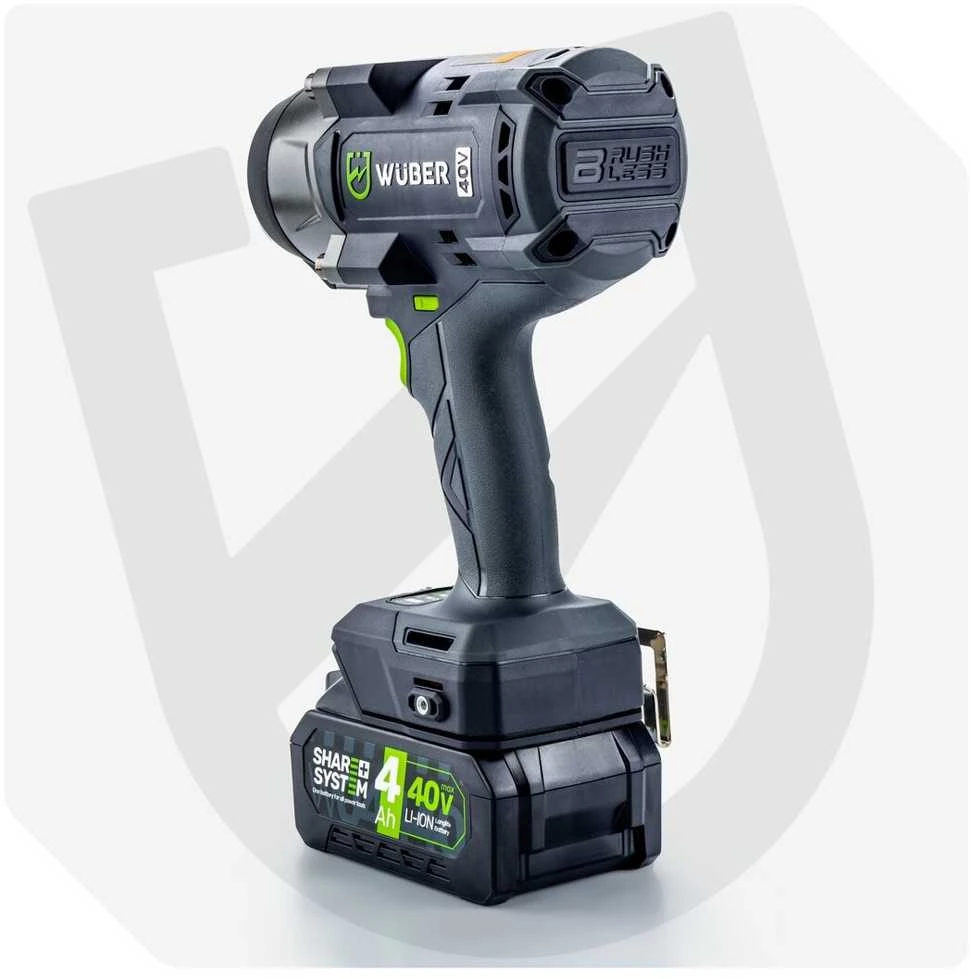 Akumuliatorinis smūginis veržliasukis Wuber W04605, 40 V, 2000 Nm