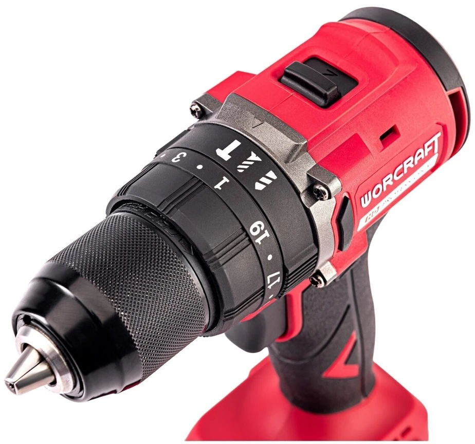 Akumuliatorinis suktuvas-gręžtuvas su kalimu WORCRAFT 20V LI-ION, 2x2.0Ah
