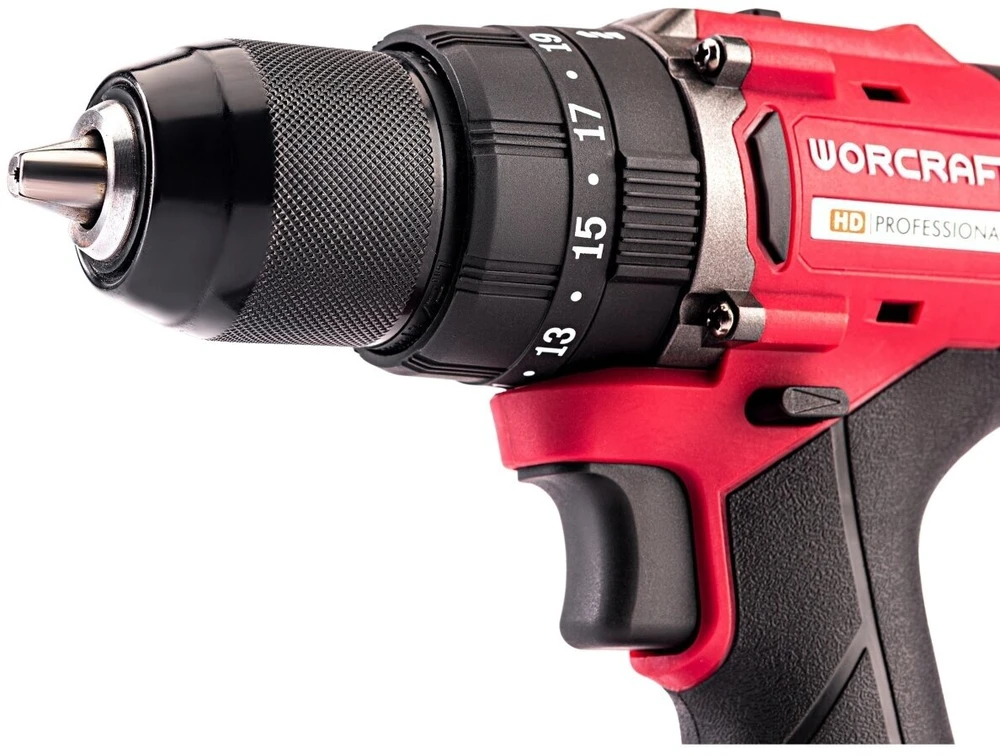 Akumuliatorinis suktuvas-gręžtuvas su kalimu WORCRAFT 20V LI-ION, 2x2.0Ah