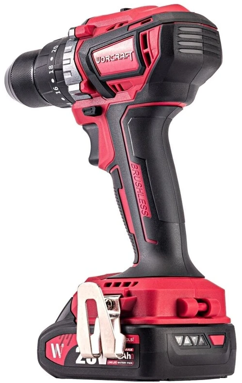 Akumuliatorinis suktuvas-gręžtuvas WORCRAFT CHD-S20LiB 20V LI-ION, 2x2.0Ah