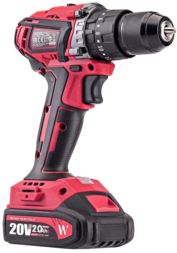 Akumuliatorinis suktuvas-gręžtuvas WORCRAFT CHD-S20LiB 20V LI-ION, 2x2.0Ah