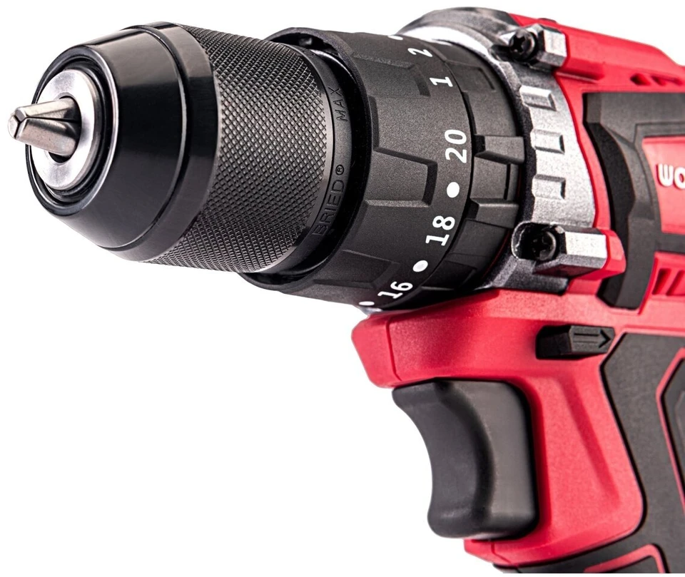 Akumuliatorinis suktuvas-gręžtuvas WORCRAFT CHD-S20LiB 20V LI-ION, 2x2.0Ah